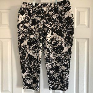 NEW Lord & Taylor "Kelly Ankle" Floral Print Crop Pants (Size 14W)